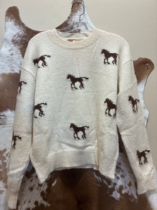 C8014 Curds & Whey Women's Horse Sweater