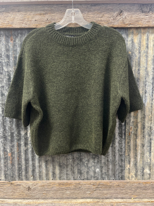 C2858 Charlie B Elbow Sleeve Balloon Shape Sweater