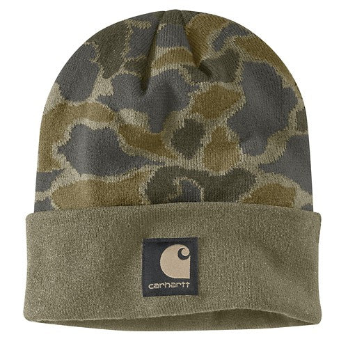 107006 E97 Carhartt Knit Cuffed Camo Beanie