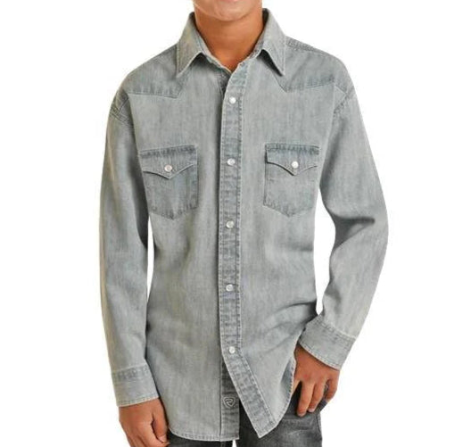 BBN2S03701 Rock & Roll Boys L/S Denim Shirt