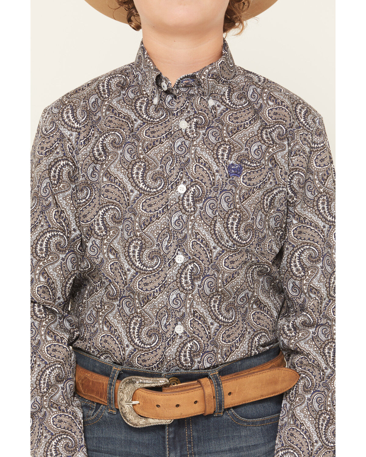 MTW7061397 Cinch Boys Paisley Button Up Shirt