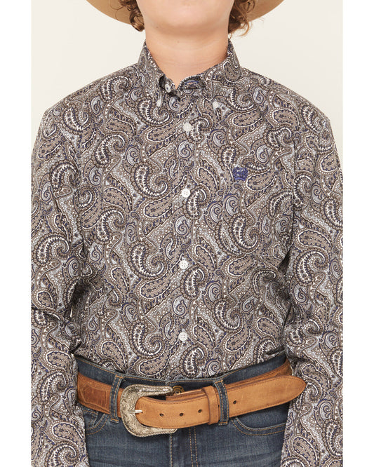 MTW7061397 Cinch Boys Paisley Button Up Shirt