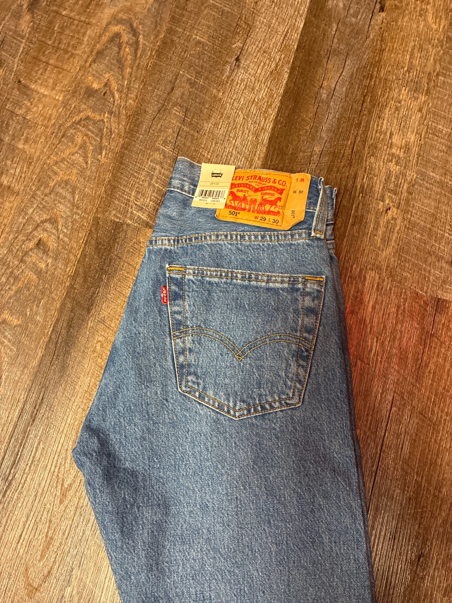 501-0193 Mens Levi's Original Fit Jeans Medium Stonewash