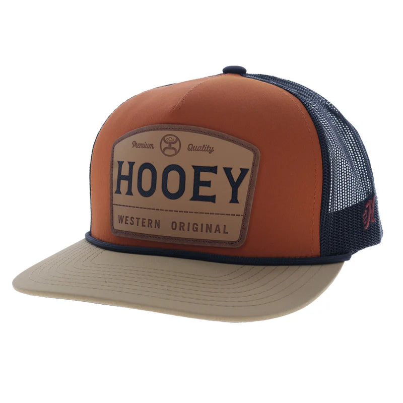 2508T-ORBK Trip Orange & Black 5 Panel Trucker w
