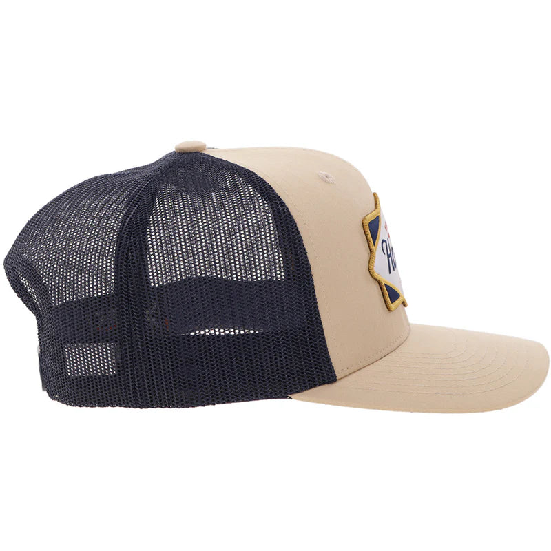 2622T-TNNV Hooey Diamond Tan & Navy 6 Panel Trucker with Patch