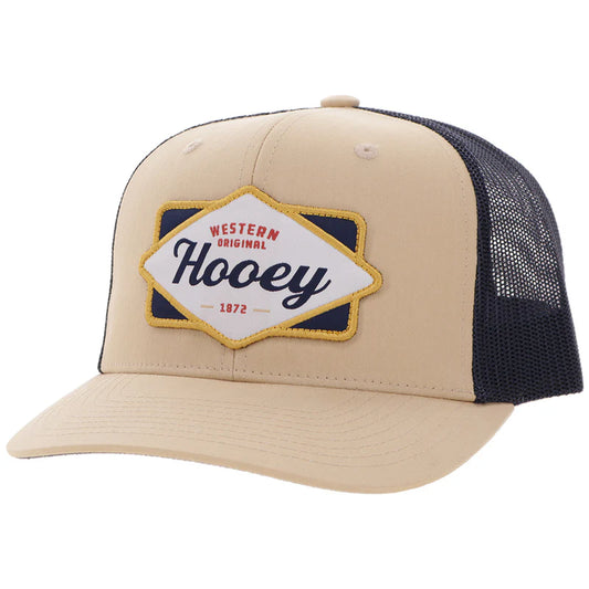2622T-TNNV Hooey Diamond Tan & Navy 6 Panel Trucker with Patch