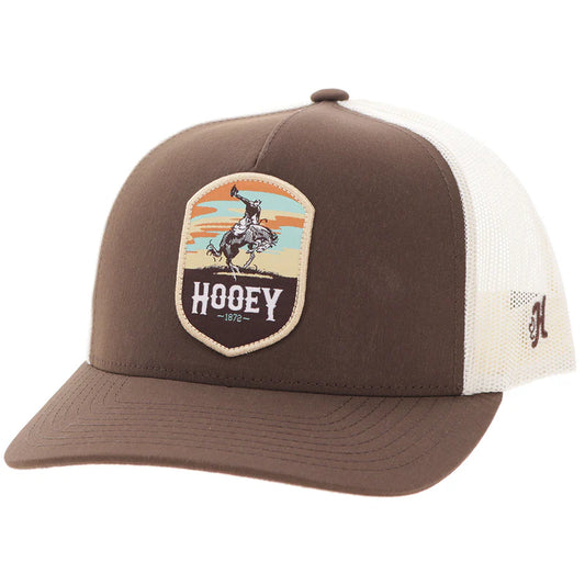 2647T-BRTN Hooey Cheyenne Brown / Tan 5 Panel Trucker with Brown