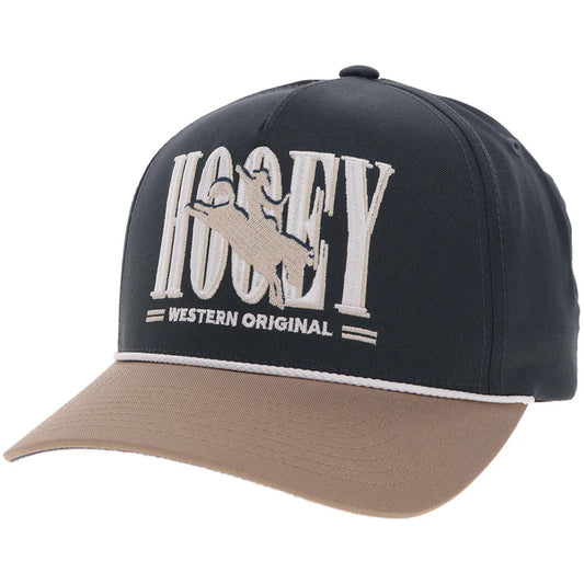 2669T-NVTN Hooey Wild Ride Navy 5 Panel Trucker with White/Tan Embroidery