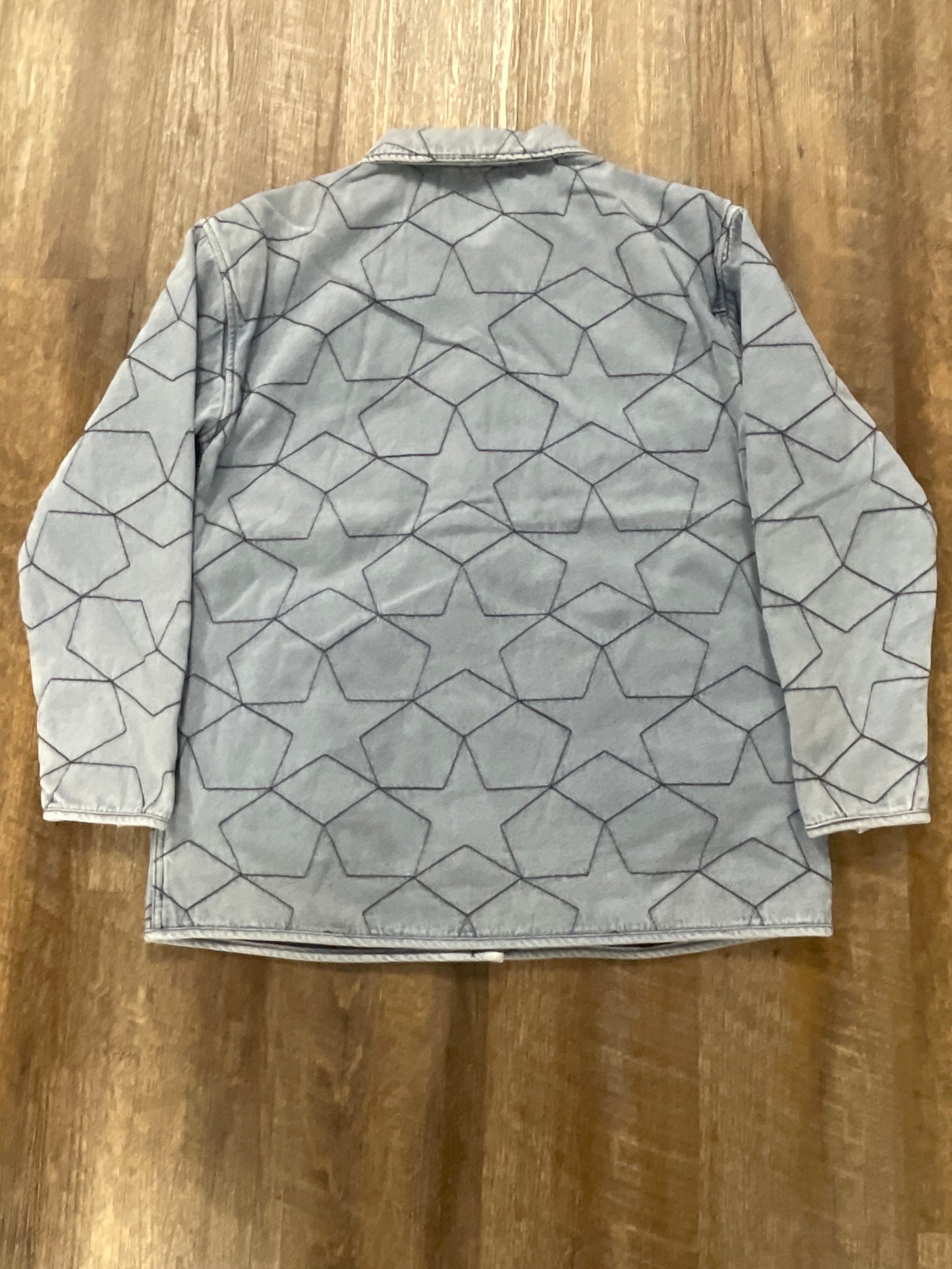 C6386 Charlie B Star Quilted Denim Jacket With Welt Pockets