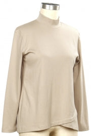 42U8 N Touch Mock Neck Solid Top