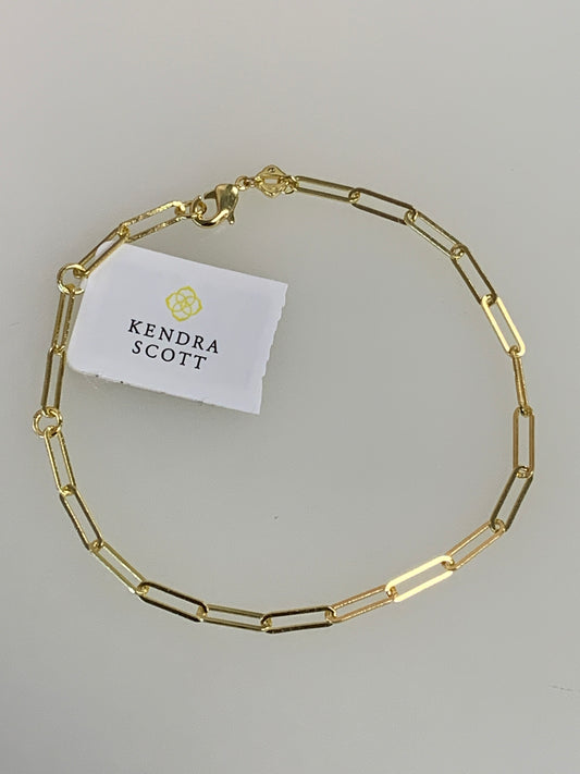 9608856049 Kendra Scott Courtney Paperclip Bracelet in Gold
