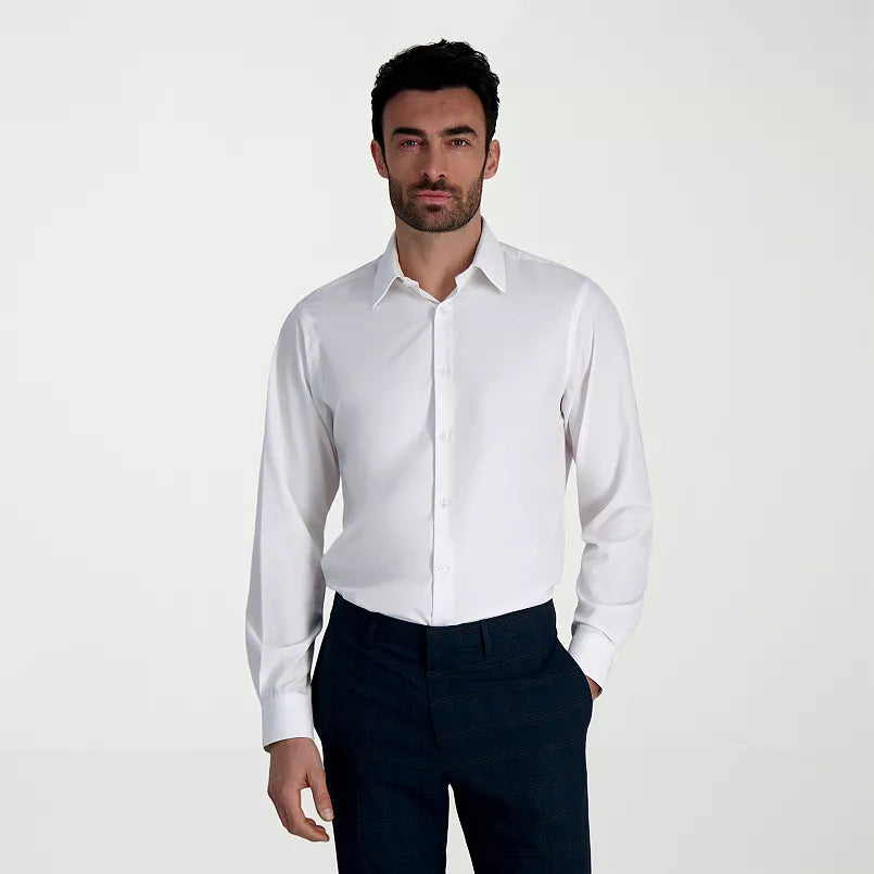 HAT019HR640 Hagger Men's White Dress Button Down