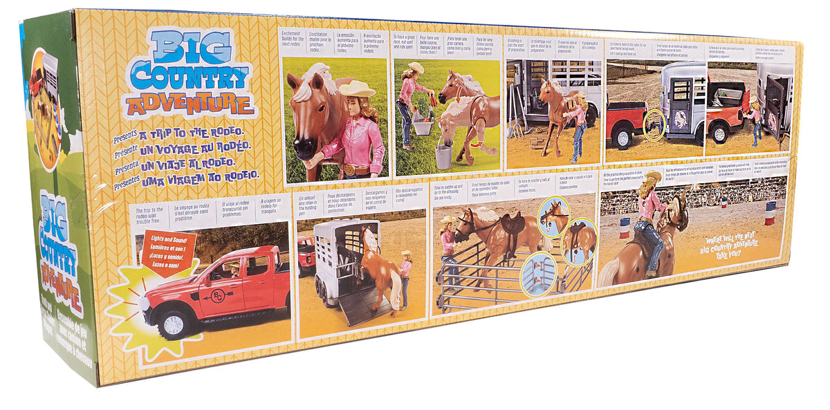 516 Big Country Adventures 24-Piece Truck & Horse Trailer Playset