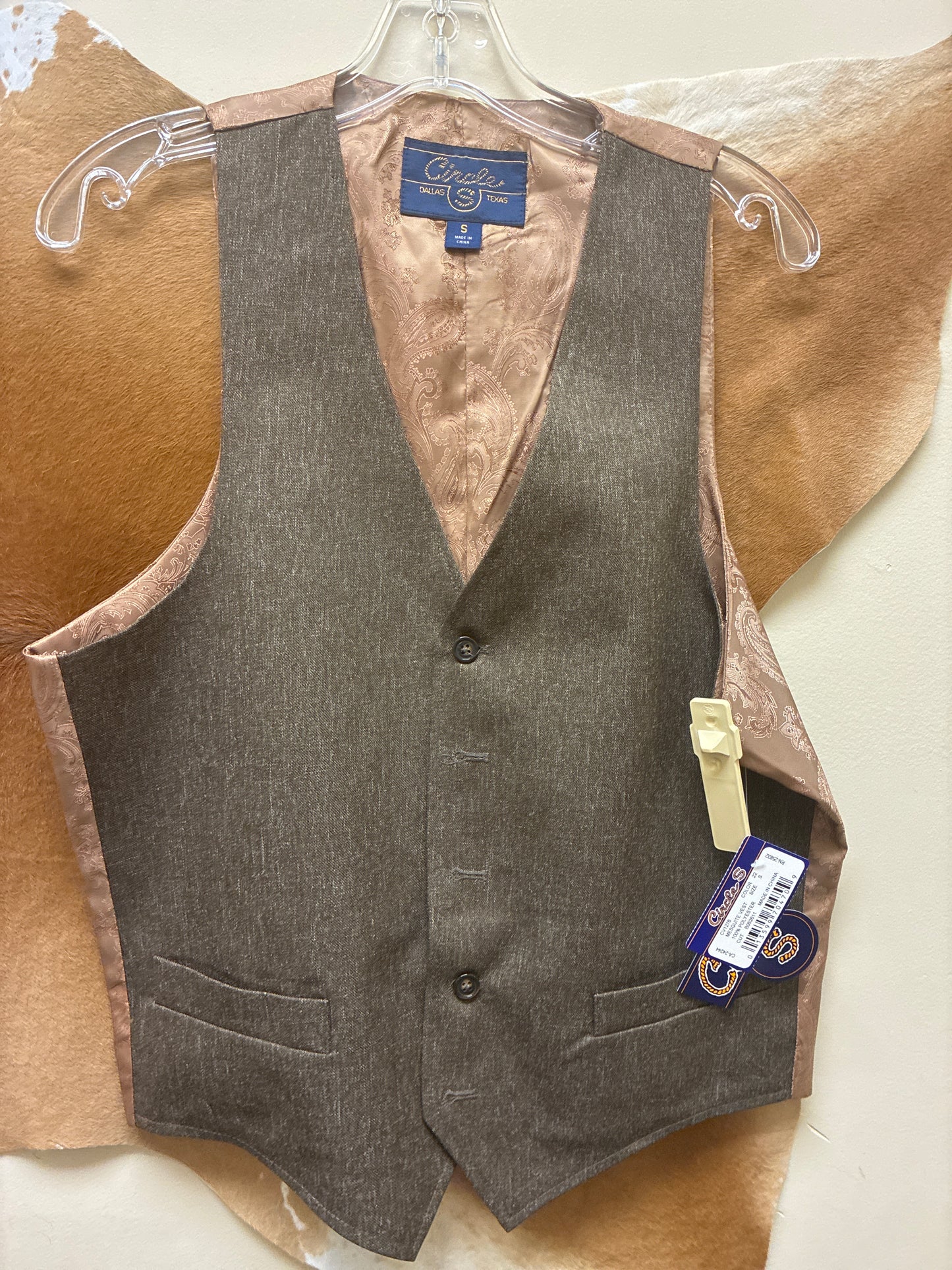 CV1276 22 Men's Circle S Mesquite Dress Vest - Heather Chestnut