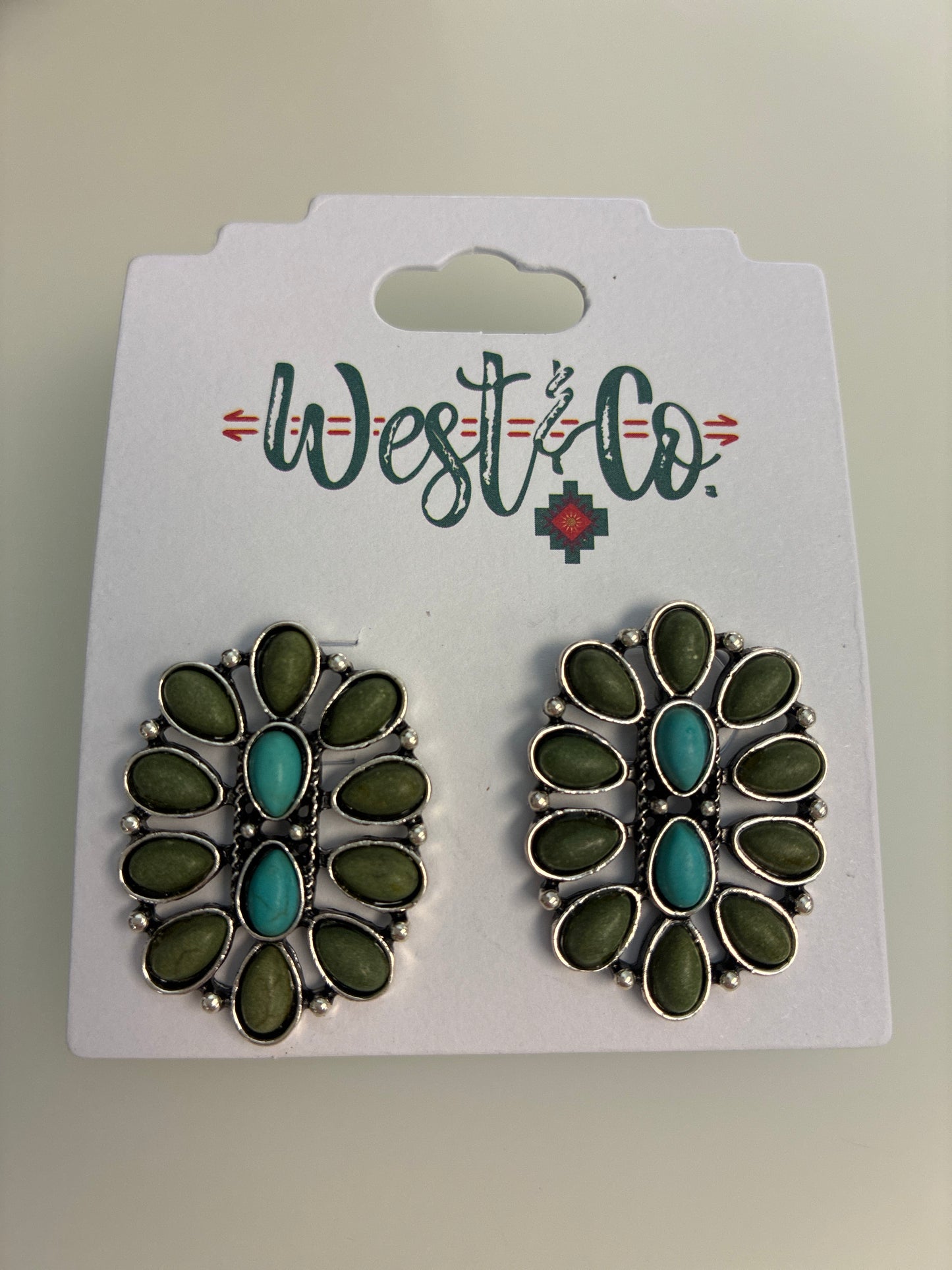 E1411TQGRN West&Co Earrings
