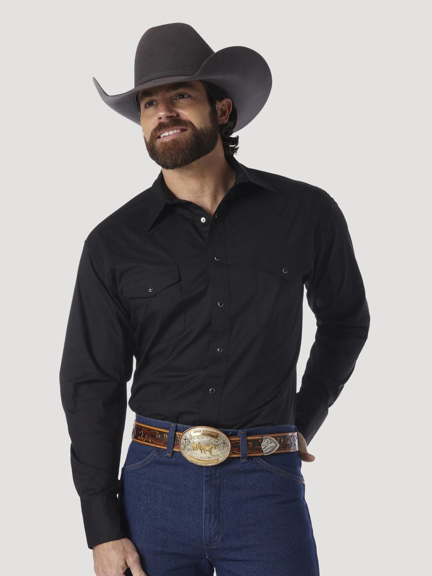 1071105BK Wrangler Men's Button Down