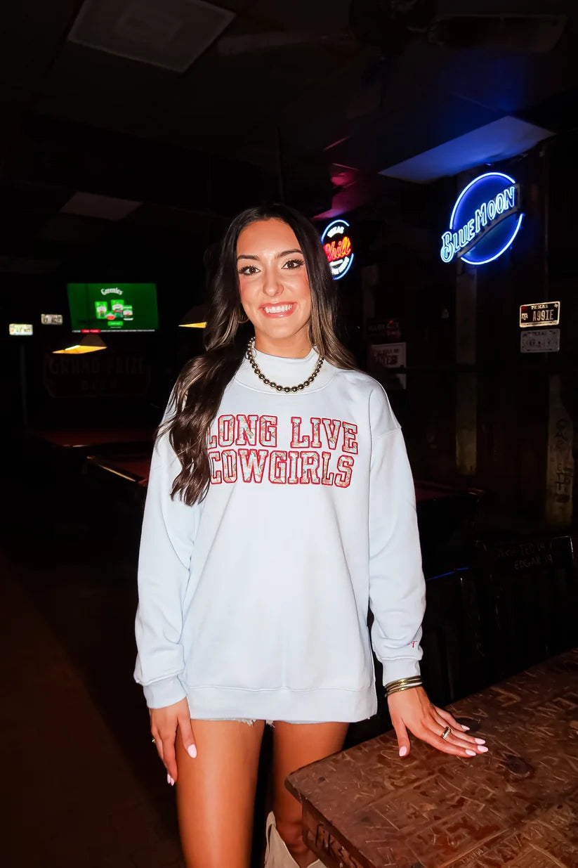 Summer Tees Long Live Cowgirls Mockneck Sweatshirt