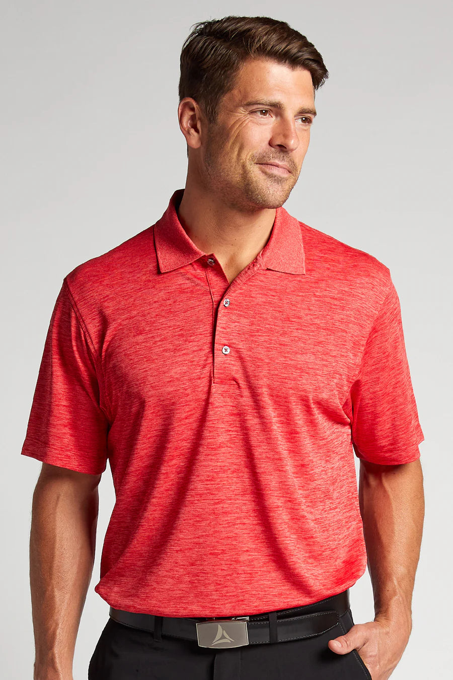 898 Steam Crimson HTHR Bermuda Sands Men's Polo T-Shirt
