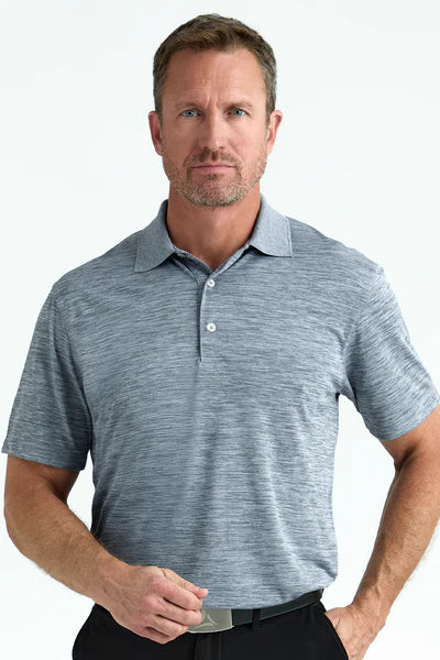 898 Stem Steel Grey HTHR Bermuda Sands Men's Polo Shirt