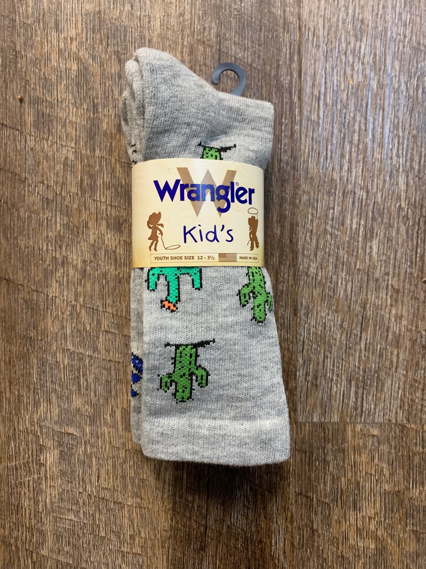 Wrangler Kid's Cactus and Cowboy Hat Socks 2 pack