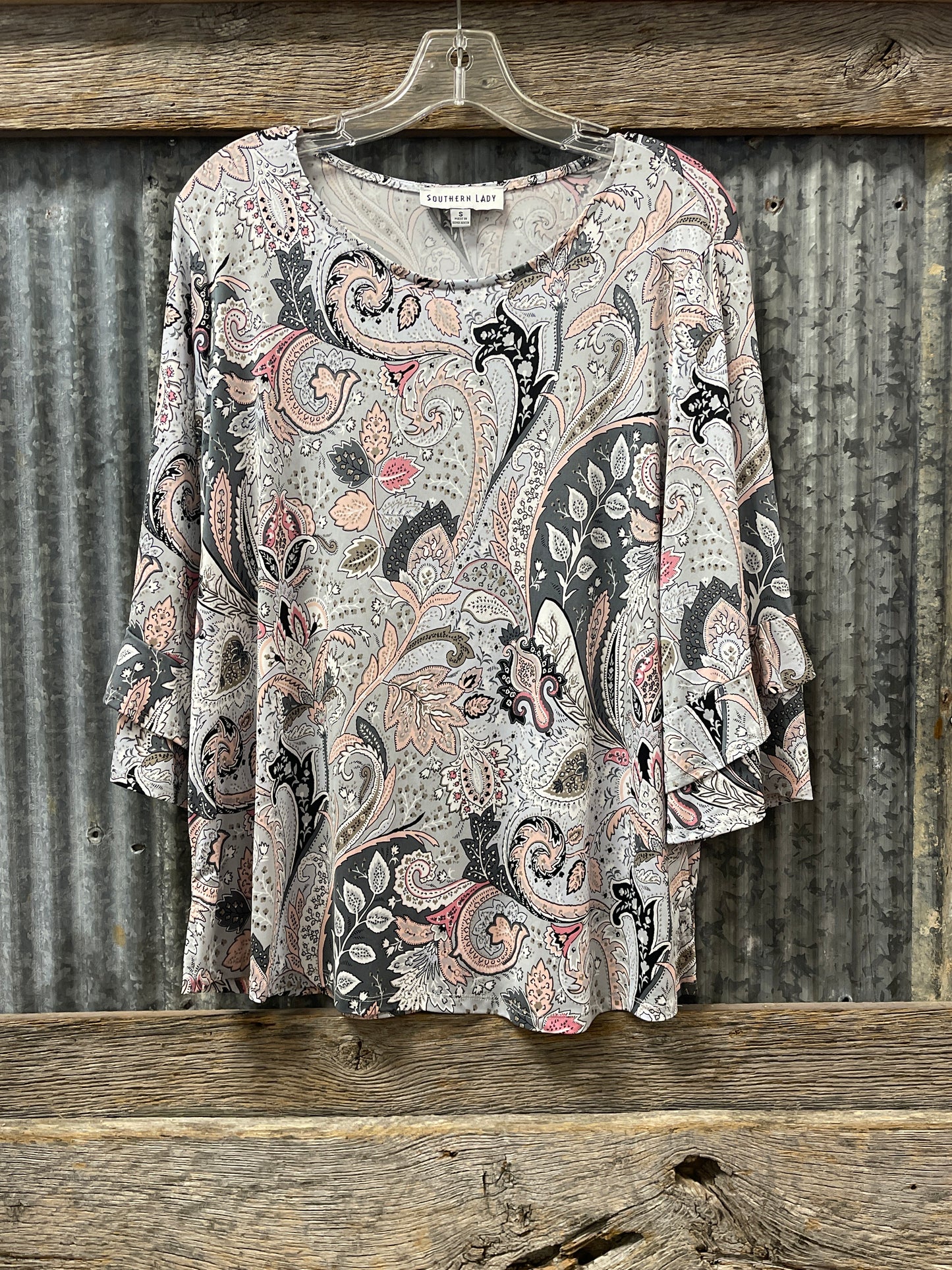 42J7 Southern Lady Print Top