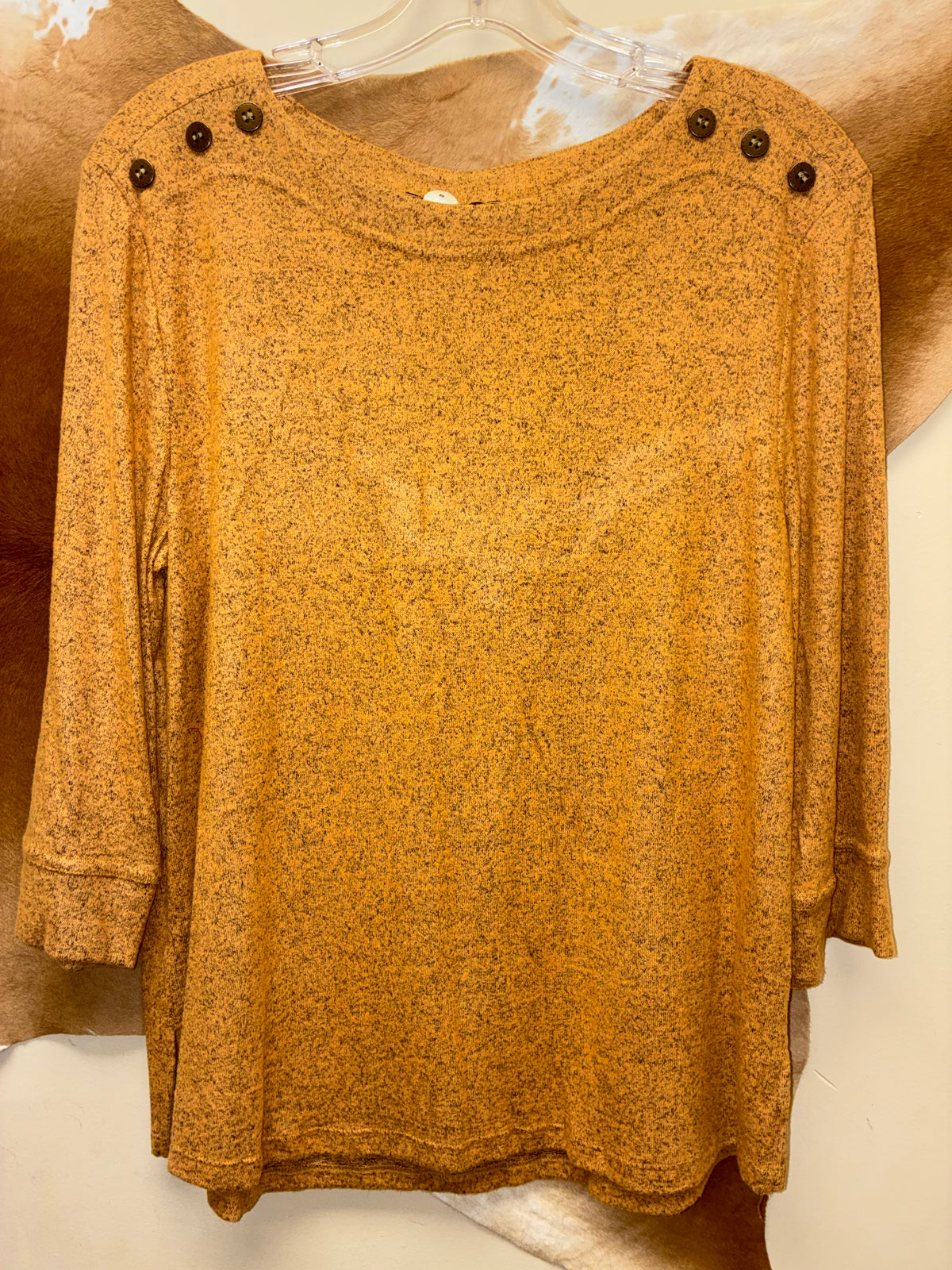 44P8 Southern Lady Women's Higher Ground Top - Maple Syrup