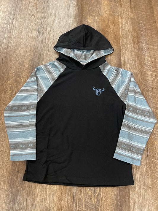 371263-414-K Cowboy Hardware Boys Hooded Raglan Shirt