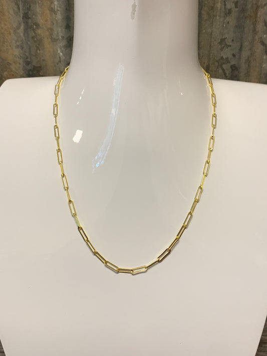 9608856533 Kendra Scott Courtney Paperclip Necklace in Gold