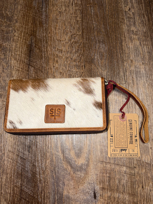 STS61774 STS Vaquero Concho Bentley Leather and Cowhide Wallet