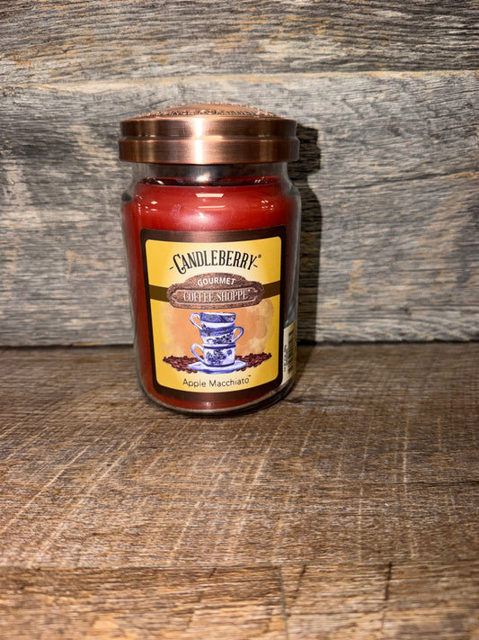 Apple Macchiato Coffee Shoppe Candleberry Large Jar