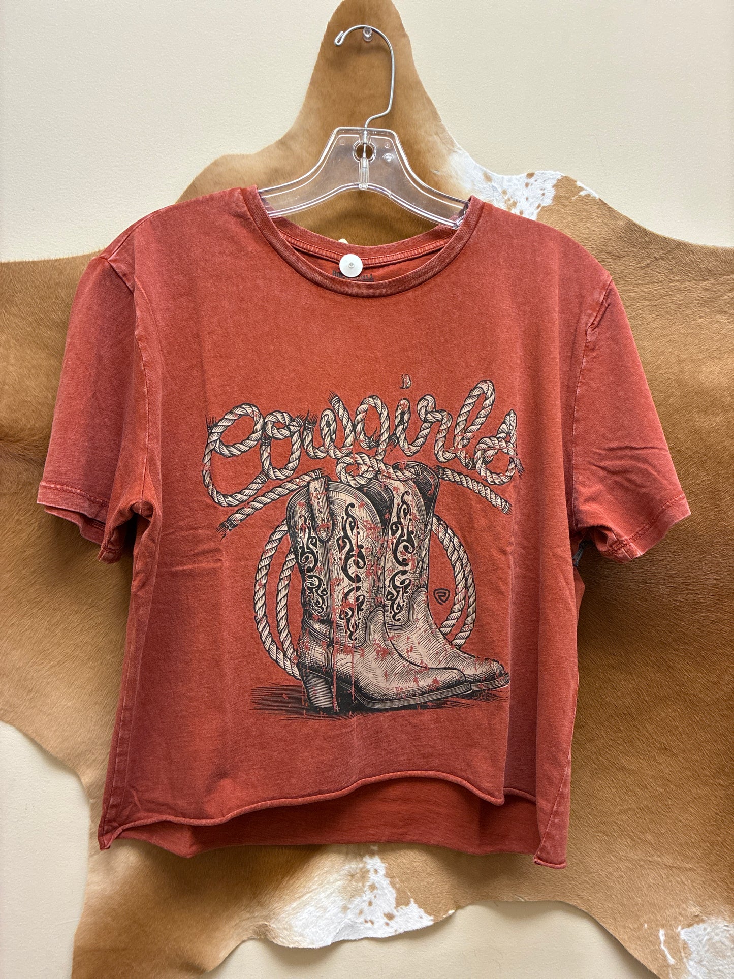 BW21T08886 Ladies Rock & Roll Cowgirl "Cowgirls" Graphic Tee