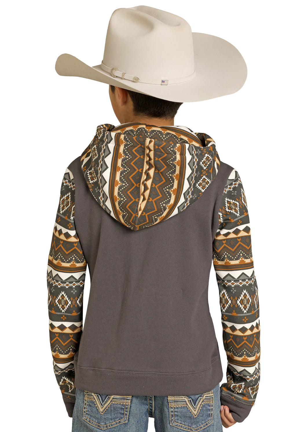 BB94T07705 Rock & Roll Boys Color Blocked Hoodie