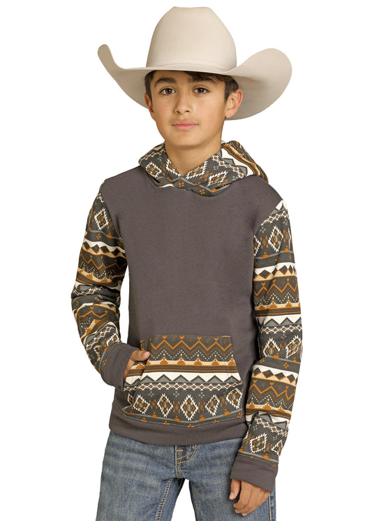BB94T07705 Rock & Roll Boys Color Blocked Hoodie