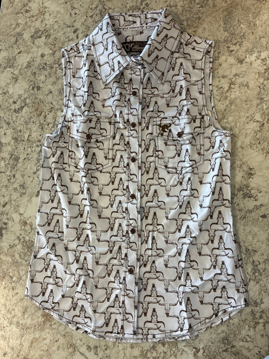 265689-020-W Cowgirl Hardware Women's Sleeveless Top