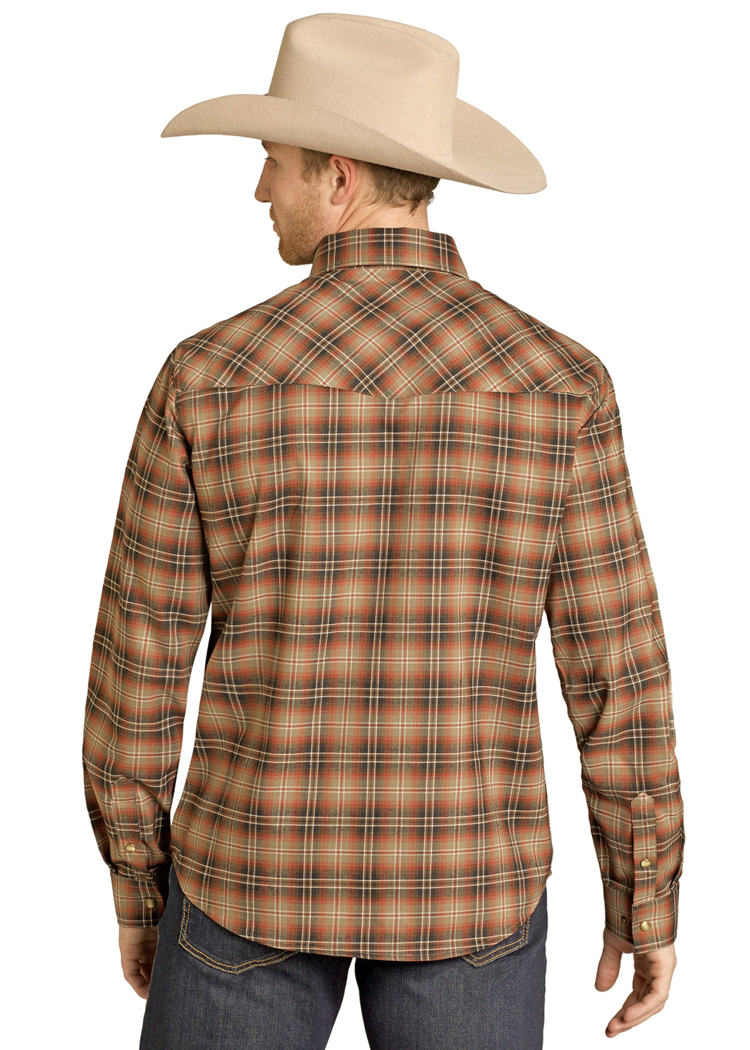 BMN2S07966 Rock & Roll Tek Stretched Plaid Shirt