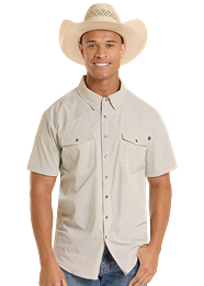 BMN3S08703 Rock&Roll Men's Snap Down T-Shirt
