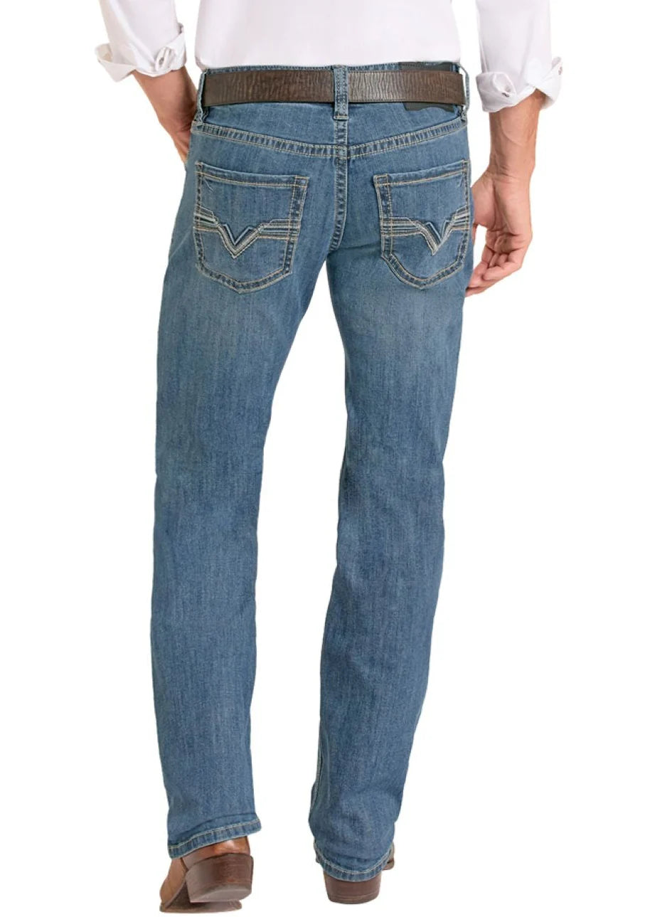 BMSPD09117 Men's Rock & Roll Denim Pistol Stackable Bootcut Jeans