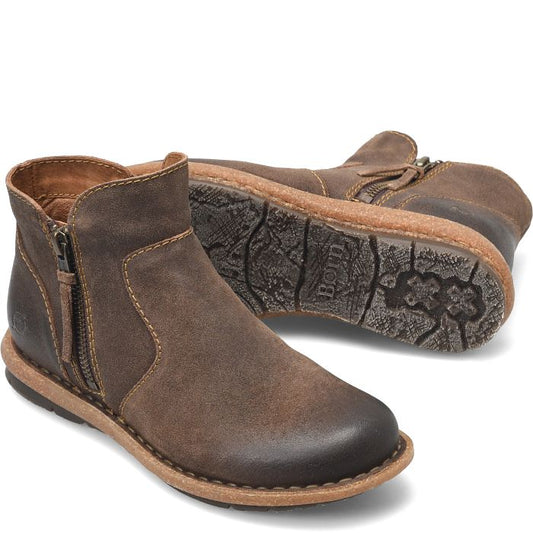 BR0033517 Born Ladies Boots Thia Taupe Distressed
