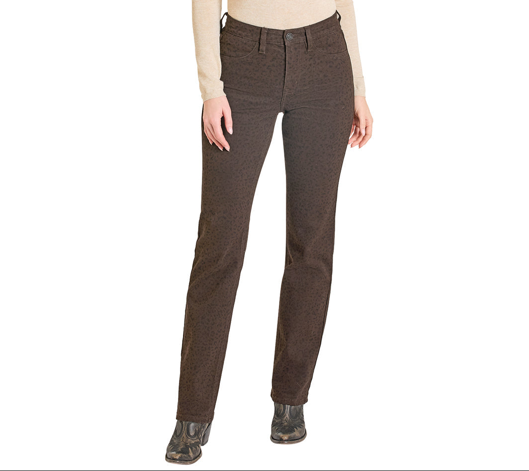 BW1PD07835 Rock & Roll Cheetah Print Modest Boot Jean