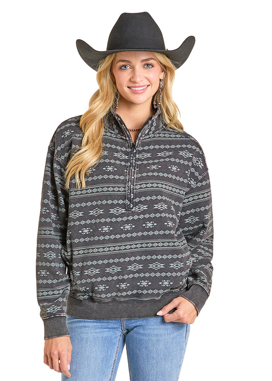 BW91T06972 Rock & Roll Aztek 1/4 Zip Pullover