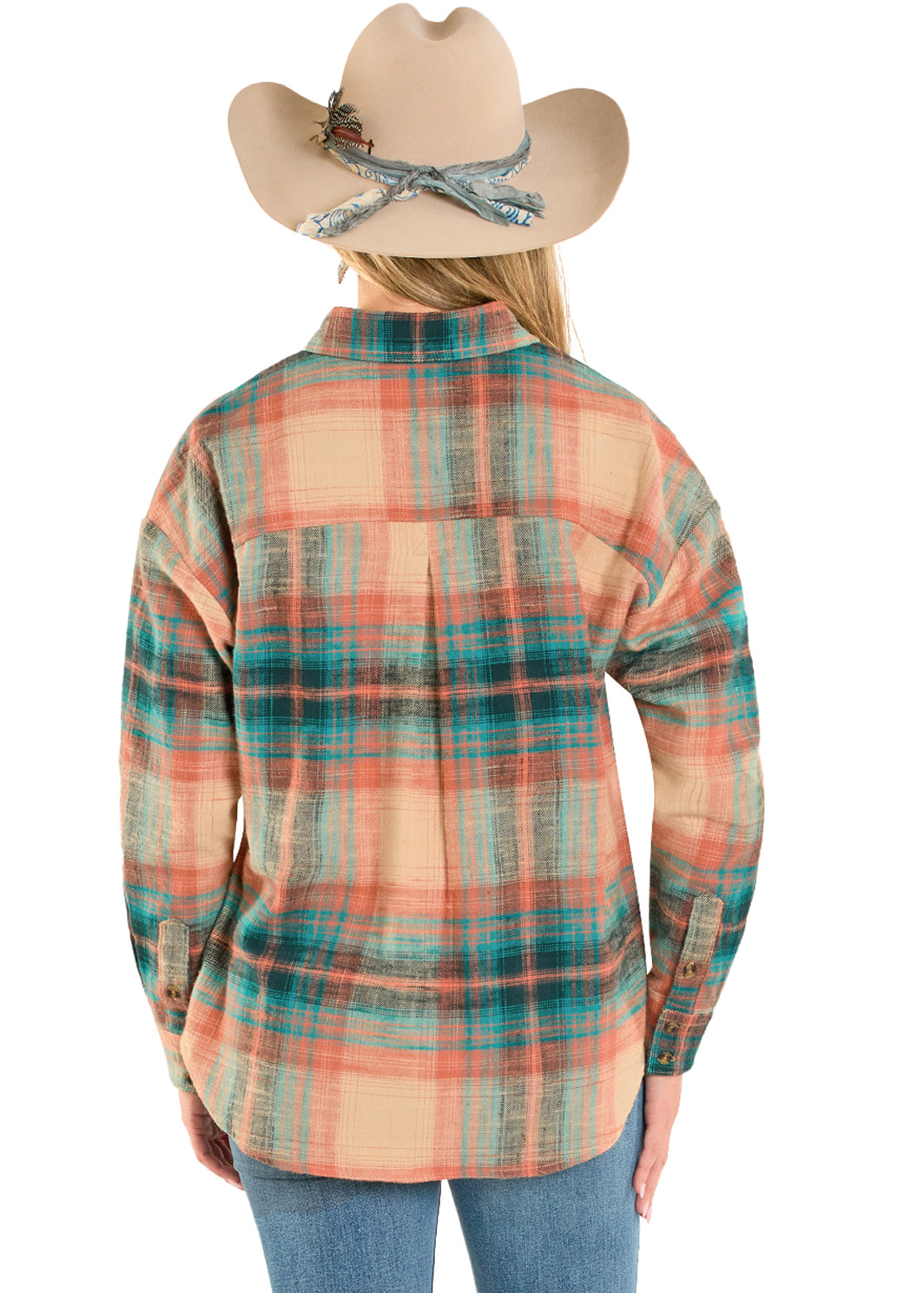 BWB2S07754 Rock & Roll Oversized Flannel Shirt