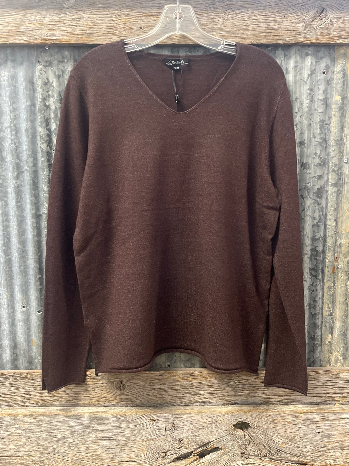 C2279RR Charlie B Basic V-Neck Sweater