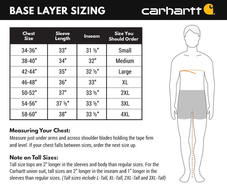 UM0130 Carhartt Midweight Cotton Blend Waffle Union Suit