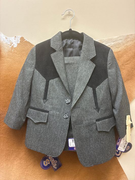 CSK2976 40 Youth Boise Suit Set - Pants & Jacket - Heather Charcoal
