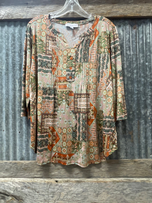 42M3 Southern Lady Print Top