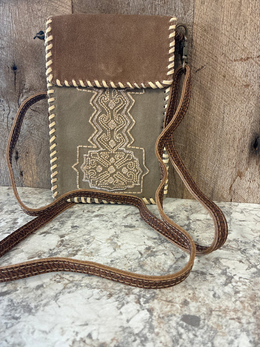 S-13744 Myra Cheyenne Peaks Crossbody Bag in Dusty Olive