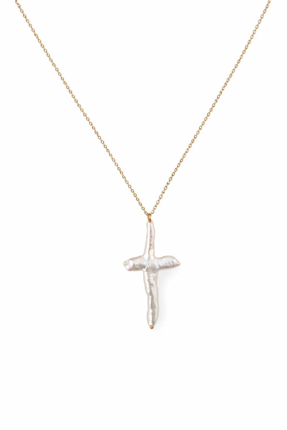0044 Gracefully Jewelry Cross Pearl Necklace