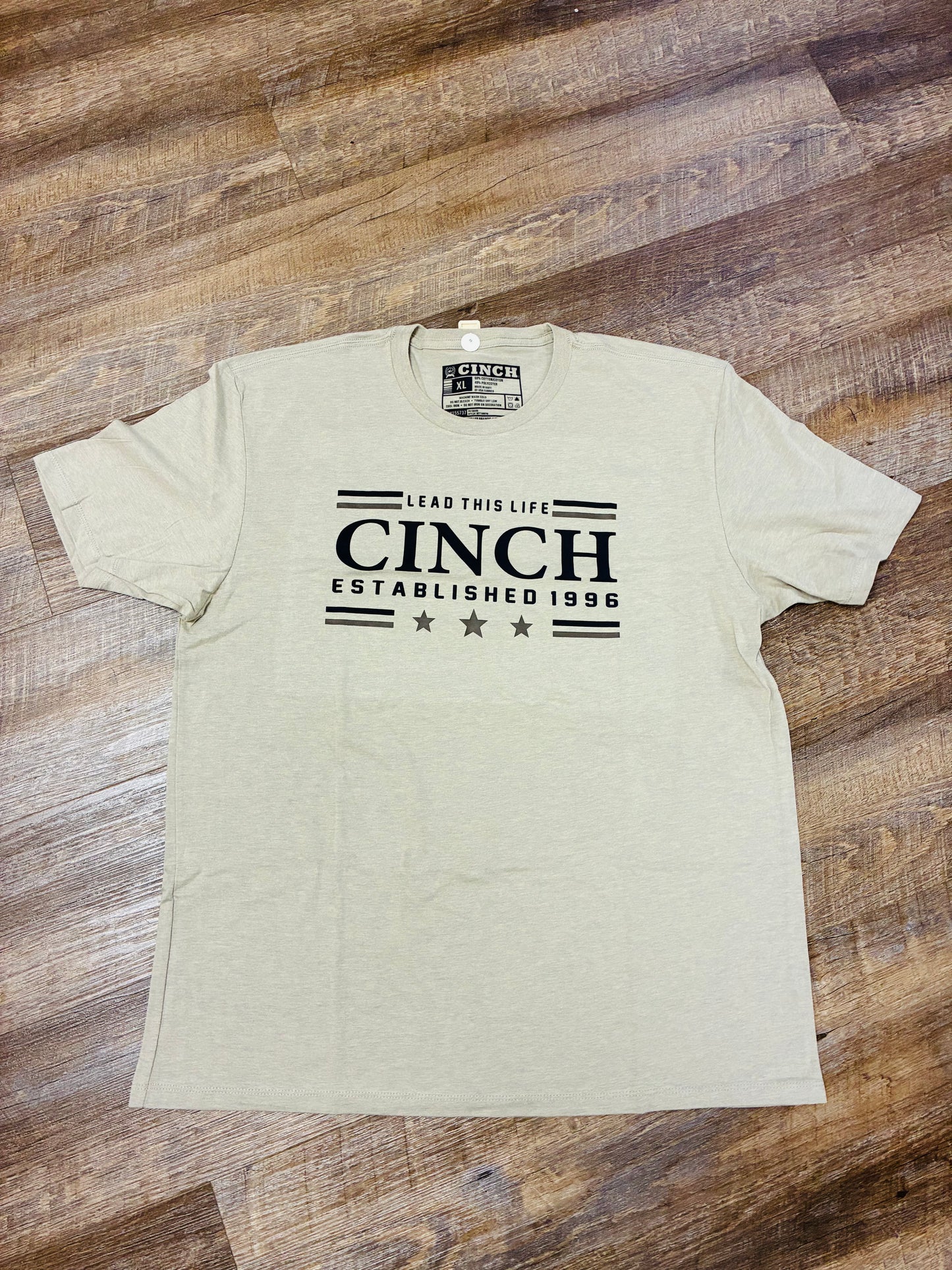 MTT1690746 Cinch Mens Khaki Short Sleeve Graphic Tee