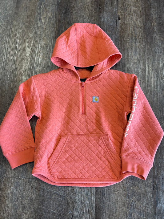 CA7151-RC9 Carhartt Long-Sleeve Quilted Jersey Half-Zip Sweatshirt