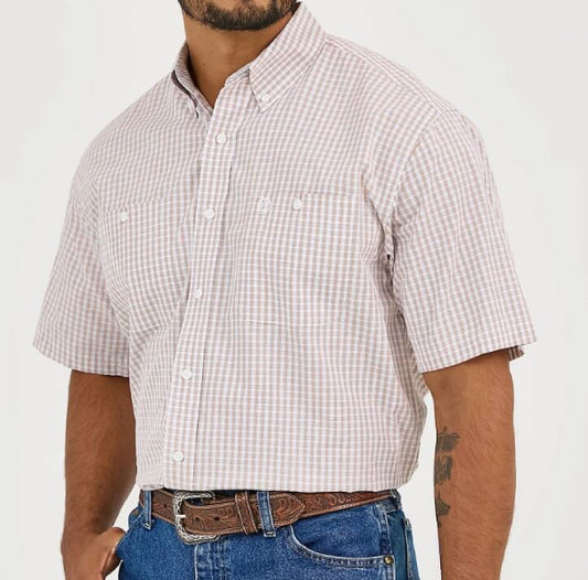 112365414 - Wrangler® George Strait Collection Two Pocket Short Sleeve Shirt